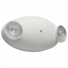  67/138 - Emergency Light; Dual Head; 120/277 Volts; White Finish