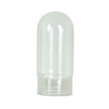  80/1591 - Tubular Clear Glass With Threads; 2.5mm Thickness; 500C; 2-1/4" Height; 1" Diameter