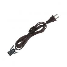  80/1652 - 6 Foot #18 SPT-2 Brown Cord, Switch, And Plug (Switch 17" From Socket)