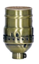  80/2206 - Short Keyless Socket; 1/8 IPS; 3 Piece Stamped Solid Brass; Antique Brass Finish; 660W; 250V