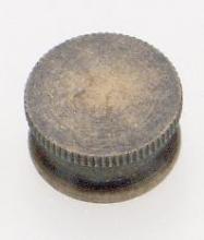  90/168 - Brass Lock-Up Cap; 1/8 IP; 9/16" Diameter; 1/4" Height; Antique Brass Finish