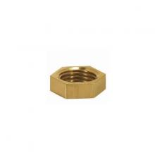  90/1701 - Brass Hexagon Locknut; 1/4 IP; 11/16" Hexagon; 3/16" Thick; Unfinished