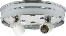  90/757 - 8" 2-Light Ceiling Pan; Chrome Finish; Includes Hardware; 60W Max