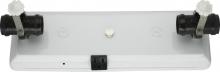  90/769 - 4-Light U-Channel Glass Holder; 4 Light-Convenience Outlet For Use With 24" U-Bend Glass;