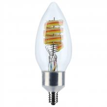  S11242 - 4 Watt; B11 LED; 2700K-5000K RGB/Tunable White; Starfish IOT; Clear; Candelabra Base; 120 Volt