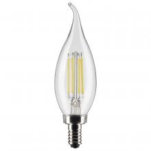  S21306 - 5.5 Watt CA10 LED; Clear; Candelabra base; 90 CRI; 4000K; 120 Volt