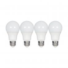  S39596 - 9.5 Watt; A19 LED; Frosted; 2700K; Medium base; 220 deg. Beam Angle; 120 Volt; Non-Dimmable; 4-Pack