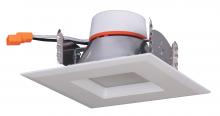  S39759 - 7 watt LED Downlight Retrofit; 4 inch square shape; 5000K; 120 volt; White Finish