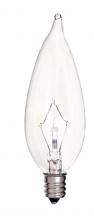  S4465 - 25 Watt CA9 1/2 Incandescent; Clear; 2500 Average rated hours; 212 Lumens; Candelabra base; 120 Volt