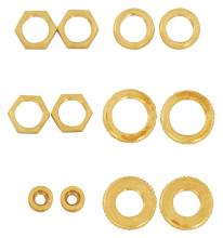  S70/153 - 12 Assorted Brass Locknuts