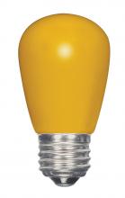  S9169 - 1.4 Watt LED; S14; Ceramic Yellow; Medium base; 120 Volt; Carded