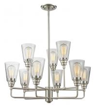  428-9-BN - 9 Light Chandelier