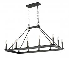  482-12L-MB - 12 Light Linear Chandelier