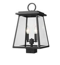  521PHMS-BK - 2 Light Outdoor Post Mount Fixture