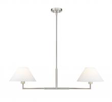  744-42L-BN - 2 Light Chandelier