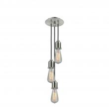  103SN-10BK-0SN - Whitney - 3 Light - 6 inch - Brushed Satin Nickel - Cord hung - Multi Pendant