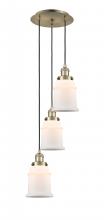  113F-3P-AB-G181 - Canton - 3 Light - 13 inch - Antique Brass - Cord hung - Multi Pendant