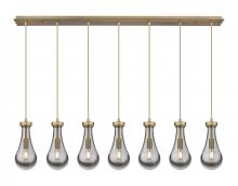  127-451-1P-BB-G451-5SM - Owego - 7 Light - 49 inch - Brushed Brass - Linear Pendant