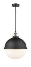  201C-BAB-HFS-121-BK-LED - Hampden - 1 Light - 13 inch - Black Antique Brass - Cord hung - Pendant