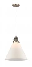  201CSW-AB-G41-L-LED - Cone - 1 Light - 12 inch - Antique Brass - Cord hung - Mini Pendant