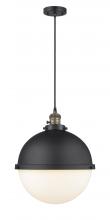  201CSW-BAB-HFS-121-BK-LED - Hampden - 1 Light - 13 inch - Black Antique Brass - Cord hung - Pendant