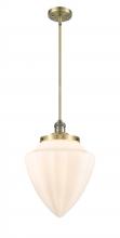  201S-AB-G661-12-LED - Bullet - 1 Light - 12 inch - Antique Brass - Stem Hung - Mini Pendant