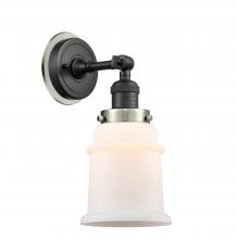  203BK-BPSN-HRSN-G181 - Canton - 1 Light - 7 inch - Matte Black - Sconce