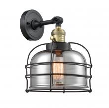  203SW-BAB-G73-CE-LED - Bell Cage - 1 Light - 9 inch - Black Antique Brass - Sconce