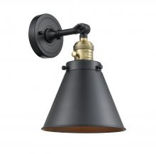  203SW-BAB-M13-BK-LED - Appalachian - 1 Light - 8 inch - Black Antique Brass - Sconce