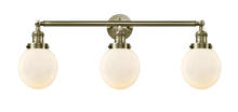  205-AB-G201-6-LED - Beacon - 3 Light - 30 inch - Antique Brass - Bath Vanity Light