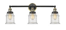  205BP-BABAB-G184 - Canton - 3 Light - 30 inch - Black Antique Brass - Bath Vanity Light