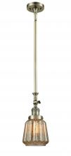  206-AB-G146-LED - Chatham - 1 Light - 7 inch - Antique Brass - Stem Hung - Mini Pendant