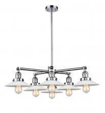  207-6CR-PC-G1 - Halophane 6 Light Chandelier