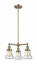  207-AB-G194-LED - Bellmont - 3 Light - 18 inch - Antique Brass - Stem Hung - Chandelier