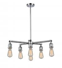  207NH-6CR-PC - Bare Bulb 6 Light Chandelier