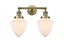  208-AB-G661-7-LED - Bullet - 2 Light - 18 inch - Antique Brass - Bath Vanity Light