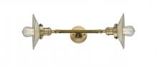  208L-BB-G2-LED - Halophane - 2 Light - 9 inch - Brushed Brass - Bath Vanity Light