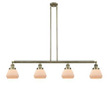  214-AB-G171-LED - Fulton - 4 Light - 51 inch - Antique Brass - Stem Hung - Island Light