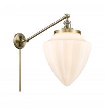  237-AB-G661-12-LED - Bullet - 1 Light - 12 inch - Antique Brass - Swing Arm