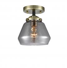  284-1C-BAB-G173-LED - Fulton - 1 Light - 7 inch - Black Antique Brass - Semi-Flush Mount