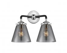  284-2W-BPN-G63-LED - Cone - 2 Light - 14 inch - Black Polished Nickel - Bath Vanity Light