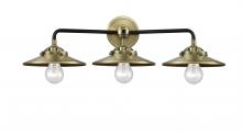  284-3W-BAB-M4-AB-LED - Railroad - 3 Light - 26 inch - Black Antique Brass - Bath Vanity Light