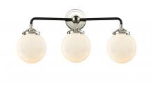  284-3W-BPN-G201-6-LED - Beacon - 3 Light - 24 inch - Black Polished Nickel - Bath Vanity Light