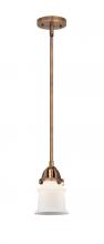  288-1S-AC-G181S-LED - Canton - 1 Light - 5 inch - Antique Copper - Cord hung - Mini Pendant