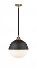  288-1S-BAB-HFS-121-BK-LED - Hampden - 1 Light - 13 inch - Black Antique Brass - Cord hung - Pendant