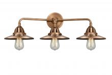  288-3W-AC-M3-AC-LED - Railroad - 3 Light - 26 inch - Antique Copper - Bath Vanity Light