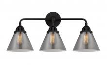  288-3W-BK-G43-LED - Cone - 3 Light - 26 inch - Matte Black - Bath Vanity Light