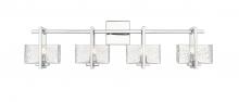  312-4W-PC-CL-LED - Striate - 4 Light - 33 inch - Polished Chrome - Bath Vanity Light