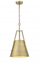  382-1S-BB-M382-12-BB-LED - Luxor - 1 Light - 12 inch - Brushed Brass - Chain Hung - Mini Pendant