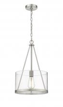  383-1S-SN-G383A-12CL-LED - Marissa - 1 Light - 12 inch - Brushed Satin Nickel - Chain Hung - Mini Pendant